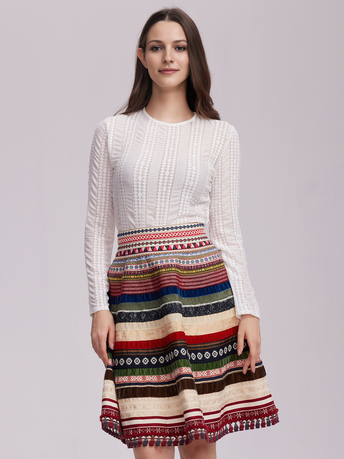 Dirndl Damen Samt in Rot