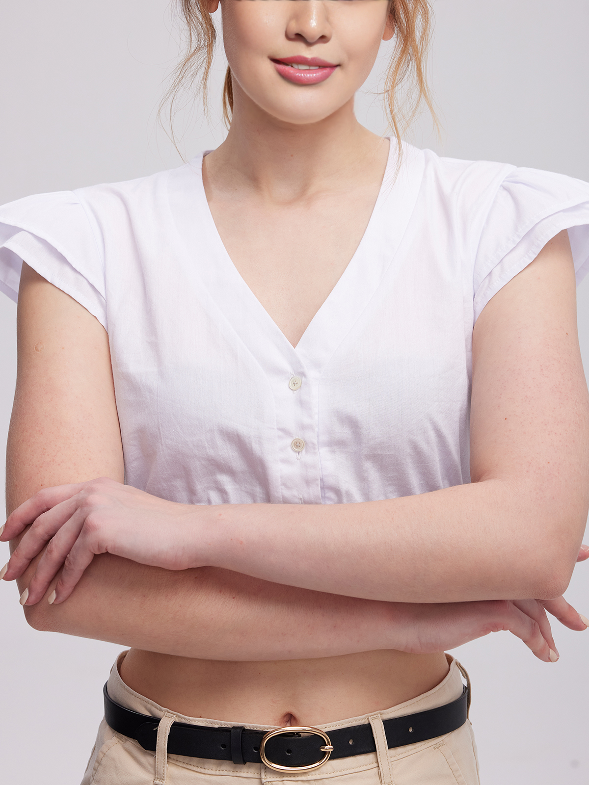 Ehreer Dirndl Bluse in Weiß