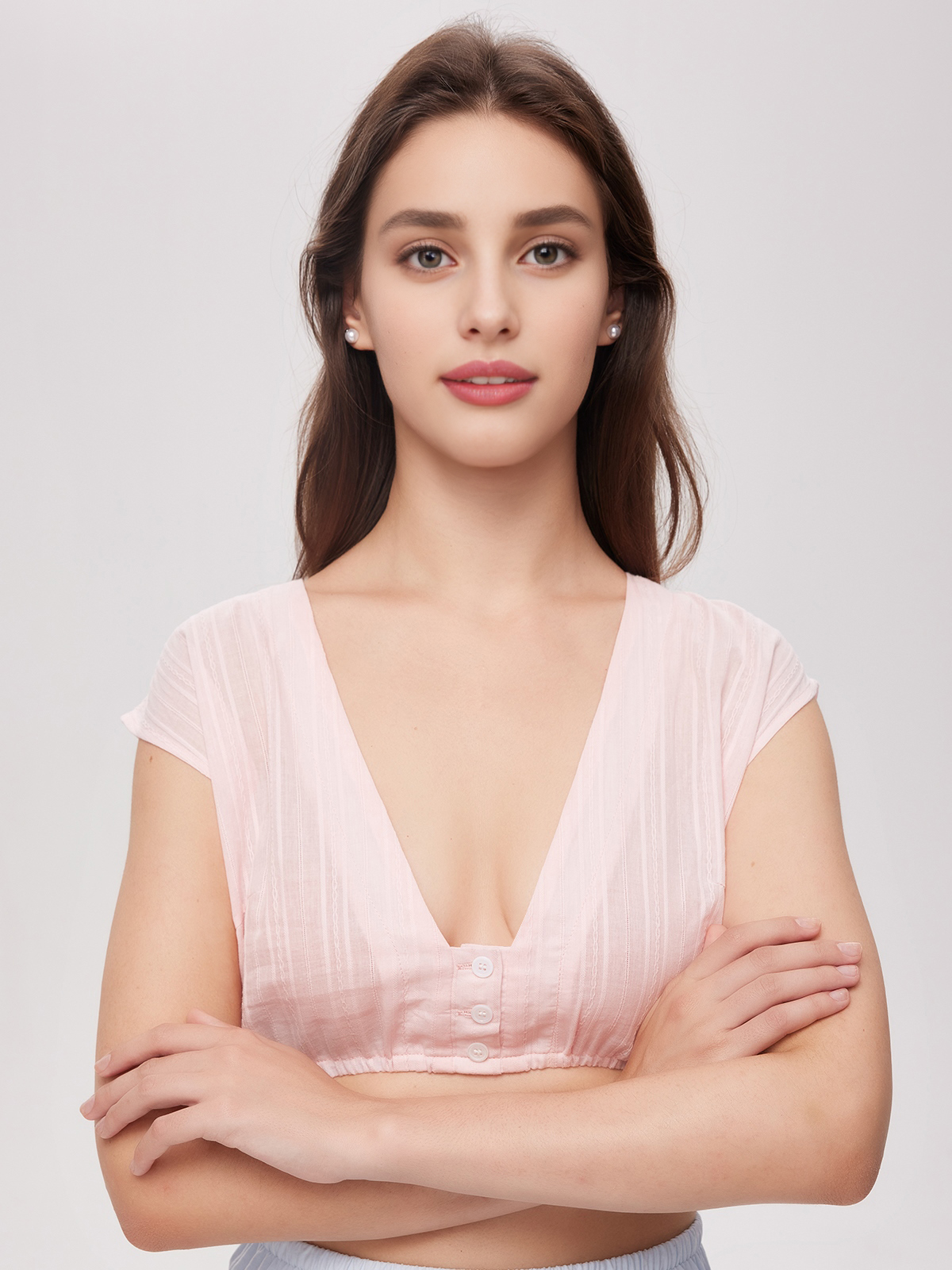 Mini Dirndl in Rosa mit Spitzenbluse